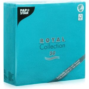 Papstar Royal Collection 81748 Serviettes with 1/4 Fold 40 x 40 cm Turquoise Pack of 50 Papstar Royal Collection 81748 Serviettes with 1/4 Fold 40 x 40 cm Turquoise Pack of 50