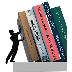 Artori Design Unique Black Metal Decorative Bookends Whimsical Hidden Book Ends for a Cool Book Holder Display Cute Home Decor and Modern Gift Idea for Shelves Desk or Table (Cliffhanger) Artori Design Unique Black Metal Decorative Bookends Whimsical Hidden Book Ends for a Cool Book Holder Display Cute Home Decor and Modern Gift Idea for Shelves Desk or Table (Cliffhanger)