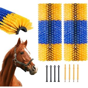 VEVOR Livestock Scratching Brush, 2 Pcs Horse Brush with 4 Screws, 17.1 x 7.5 in Cow Scratcher, for Back Itch Relief & Keep Cleaning, Grooming & Scratching Post Brush for Horse, Pig, Cattle Supplies VEVOR Livestock Scratching Brush, 2 Pcs Horse Brush with 4 Screws, 17.1 x 7.5 in Cow Scratcher, for Back Itch Relief & Keep Cleaning, Grooming & Scratching Post Brush for Horse, Pig, Cattle Supplies