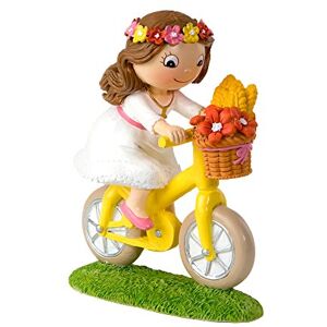 Mopec White Polyresin Cake Figurine Featuring a Girl on a Bike 4.5 x 13.7 x 16 cm Mopec White Polyresin Cake Figurine Featuring a Girl on a Bike 4.5 x 13.7 x 16 cm