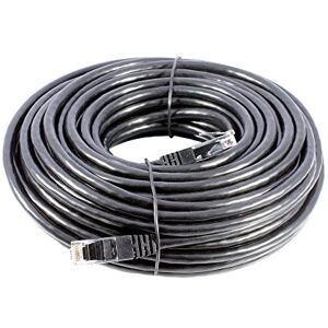 Smedz CAT6 30 m Full Solid Copper UTP 24 AWG Indoor / Outdoor Plug and Play Network Cable GigaBit Ethernet Patch Lead – Black Smedz CAT6 30 m Full Solid Copper UTP 24 AWG Indoor / Outdoor Plug and Play Network Cable GigaBit Ethernet Patch Lead – Black