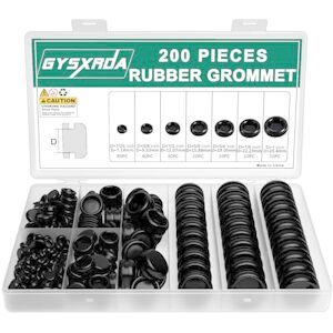 Gysxrda 150Pcs Rubber Grommet Kit Black Firewall Grommet Assortment 18 Sizes Rubber Cable Hole Plug for Holes, Electrical, Plumbing, Automotive, Boat (B) Gysxrda 150Pcs Rubber Grommet Kit Black Firewall Grommet Assortment 18 Sizes Rubber Cable Hole Plug for Holes, Electrical, Plumbing, Automotive, Boat (B)