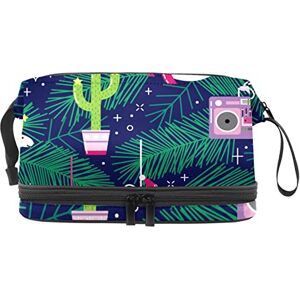 Generic Multi-Functional Storage Travel Cosmetic Bag with Handle,Large Capacity Travel Cosmetic Bag,Christmas Hat Flamingo Unicorn Alpaca Swan Jungle Generic Multi-Functional Storage Travel Cosmetic Bag with Handle,Large Capacity Travel Cosmetic Bag,Christmas Hat Flamingo Unicorn Alpaca Swan Jungle
