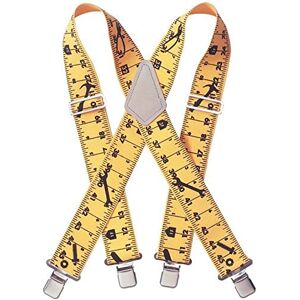 Custom Leathercraft 110RUL Heavy Duty Tape Elastic Work Suspenders, Ruler Print Custom Leathercraft 110RUL Heavy Duty Tape Elastic Work Suspenders, Ruler Print