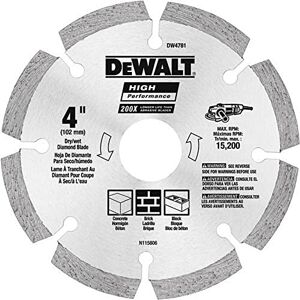 DeWalt DW4782 4-1/2-Inch HP Segmented Diamond Blade DeWalt DW4782 4-1/2-Inch HP Segmented Diamond Blade