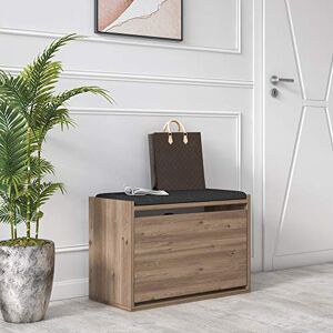 Dmora Shoe cabinet with one flap door and dove gray cushion, 65 x 32 x 43.5 cm, oak color Dmora Shoe cabinet with one flap door and dove gray cushion, 65 x 32 x 43.5 cm, oak color