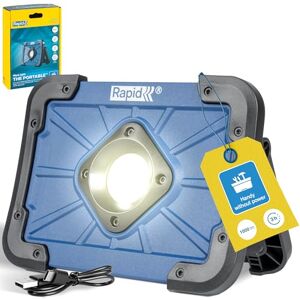 Rapid LED Work Light The Portable – Bright 1000 Lumen Rechargeable Flood Light with 3-Hour Runtime, IP65 Dust and Water Resistance, Adjustable Stand, and Power Bank Function (5001731) Rapid LED Work Light The Portable – Bright 1000 Lumen Rechargeable Flood Light with 3-Hour Runtime, IP65 Dust and Water Resistance, Adjustable Stand, and Power Bank Function (5001731)