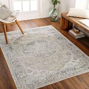 Livabliss Titaf Machine Washable 200x275 cm – Vintage Boho Look, Traditional Pattern, Easy-Care Washable, Perfect for Living Room, Dining, Kitchen, Hallway, Outdoor – Grey, Olive, Blue, Ivory Livabliss Titaf Machine Washable 200x275 cm – Vintage Boho Look, Traditional Pattern, Easy-Care Washable, Perfect for Living Room, Dining, Kitchen, Hallway, Outdoor – Grey, Olive, Blue, Ivory