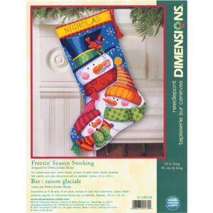 Dimensions Freezin' Season Stocking Needlepoint, Polyester blend, Multi-Colour Dimensions Freezin' Season Stocking Needlepoint, Polyester blend, Multi-Colour