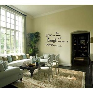 WALPLUS Wall Stickers Quote"Live Laugh Love" Removable Self-Adhesive Mural Art Decals Vinyl Home Decoration DIY Living Bedroom Office Décor Wallpaper Kids Room Gift, Multi-Colour WALPLUS Wall Stickers Quote"Live Laugh Love" Removable Self-Adhesive Mural Art Decals Vinyl Home Decoration DIY Living Bedroom Office Décor Wallpaper Kids Room Gift, Multi-Colour