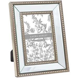 Laura Ashley 4x6 Champagne Mirror Bead Picture Frame, Classic Mirrored Frame with Beaded Border, Wall-Mountable, Made for Tabletop Display, Photo Gallery and Wall Art, (4x6, Champagne) Laura Ashley 4x6 Champagne Mirror Bead Picture Frame, Classic Mirrored Frame with Beaded Border, Wall-Mountable, Made for Tabletop Display, Photo Gallery and Wall Art, (4x6, Champagne)