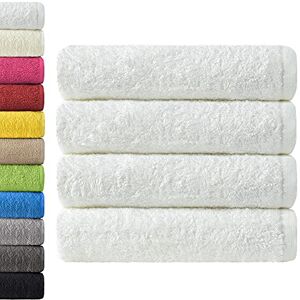 NatureMark Terry Bath Towels, 100Percent Cotton, White, Pack of 4-70 x 140 cm NatureMark Terry Bath Towels, 100Percent Cotton, White, Pack of 4-70 x 140 cm