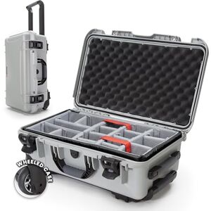 NANUK 935 Waterproof Carry-On Hard Case with Wheels and Padded Divider Silver NANUK 935 Waterproof Carry-On Hard Case with Wheels and Padded Divider Silver