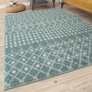 THE RUGS Modern Moroccan Design Living Room and Bedroom Rugs, Non-Shedding & Easy Care (Moroccan Duck Egg Blue/Ivory, 200x290 cm) THE RUGS Modern Moroccan Design Living Room and Bedroom Rugs, Non-Shedding & Easy Care (Moroccan Duck Egg Blue/Ivory, 200x290 cm)