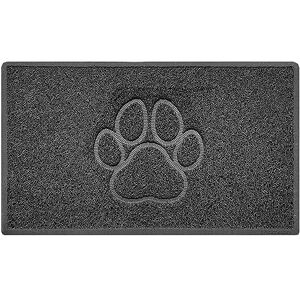 Nicoman Paw Embossed Shape Door Mat Dirt Trapper PVC Spaghetti Mat Washable Quick Drying Barrier Doormat-Dark Grey (Drainage Open-Back)-Medium (75x44cm) Nicoman Paw Embossed Shape Door Mat Dirt Trapper PVC Spaghetti Mat Washable Quick Drying Barrier Doormat-Dark Grey (Drainage Open-Back)-Medium (75x44cm)