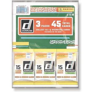 Panini Donruss Soccer 2023–24 Multiset – Official Trading Cards – Includes 45 Cards + 1 Oversized Print – FIFA Licensed Soccer Collectible – Lionel Messi, Haaland, Mbappé Panini Donruss Soccer 2023–24 Multiset – Official Trading Cards – Includes 45 Cards + 1 Oversized Print – FIFA Licensed Soccer Collectible – Lionel Messi, Haaland, Mbappé