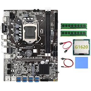 Flcivsh B75 BTC Miner Motherboard 8XUSB+G1620 CPU+2XDDR3 4G 1600Mhz RAM+SATA Cable+Switch Cable+Thermal Pad B75 USB Motherboard Flcivsh B75 BTC Miner Motherboard 8XUSB+G1620 CPU+2XDDR3 4G 1600Mhz RAM+SATA Cable+Switch Cable+Thermal Pad B75 USB Motherboard