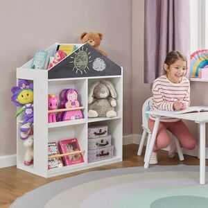 Liberty House Toys Kids White Blackboard Bookcase and Storage Cabinet, H960 x W725 x D395mm Liberty House Toys Kids White Blackboard Bookcase and Storage Cabinet, H960 x W725 x D395mm