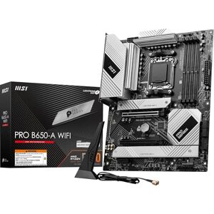 MSI PRO B650-A WIFI Motherboard, ATX Supports AMD Ryzen 9000/8000 / 7000 Series Processors, AM5 DDR5 Memory Boost 7600+MHz/OC, 2 x PCIe 4.0 x16, 3 x M.2 Gen4, Wi-Fi 6E MSI PRO B650-A WIFI Motherboard, ATX Supports AMD Ryzen 9000/8000 / 7000 Series Processors, AM5 DDR5 Memory Boost 7600+MHz/OC, 2 x PCIe 4.0 x16, 3 x M.2 Gen4, Wi-Fi 6E