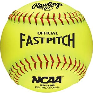 Rawlings NCAA Recreational Fastpitch Softballs 11" & 12" Options 6 & 12 Count Options Rawlings NCAA Recreational Fastpitch Softballs 11" & 12" Options 6 & 12 Count Options