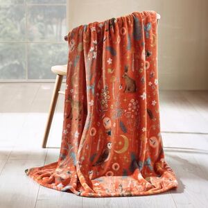 Catherine Lansfield Enchanted Twilight Animals Cosy Fleece 130x170cm Blanket Throw Burnt Orange Catherine Lansfield Enchanted Twilight Animals Cosy Fleece 130x170cm Blanket Throw Burnt Orange