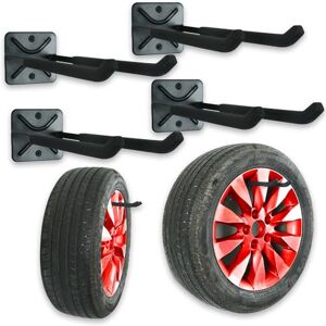 Wallmaster Heavy Duty Garage Tires Hooks Wall Mounted Hanger Tool Organizer Rack Hardware Steel Metal Multi-Tools Storage Utility Hooks with Screws and Anchors(4, Black) Wallmaster Heavy Duty Garage Tires Hooks Wall Mounted Hanger Tool Organizer Rack Hardware Steel Metal Multi-Tools Storage Utility Hooks with Screws and Anchors(4, Black)