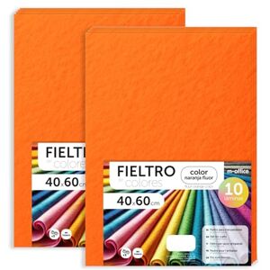 m-office Felt for Crafts, Coloured Felt, Soft and Flexible, Sewing Material, Patchwork Fabrics, Ideal for DIY Projects, Crafts or Decoration, 40 x 60 cm (Fluorescent Orange, 20 Pcs) m-office Felt for Crafts, Coloured Felt, Soft and Flexible, Sewing Material, Patchwork Fabrics, Ideal for DIY Projects, Crafts or Decoration, 40 x 60 cm (Fluorescent Orange, 20 Pcs)