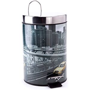 MSV "New York Pedal Bin, Multi-Colour, 3 Litre MSV "New York Pedal Bin, Multi-Colour, 3 Litre