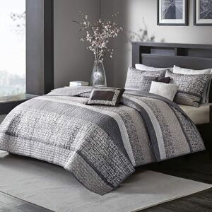Madison Park Quilt Set Luxurious Jacquard Stripes Design, Polyester, Chevron Grey/Taupe, Full/Queen (90 in x 90 in) Madison Park Quilt Set Luxurious Jacquard Stripes Design, Polyester, Chevron Grey/Taupe, Full/Queen (90 in x 90 in)
