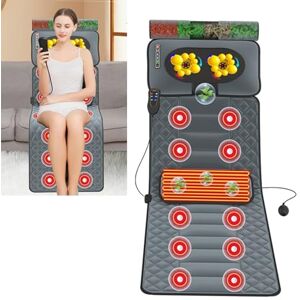 MJMLUCK Electric massage cushion with heating function, full body massage cushion with heating function, 20 neck massage heads, 3 timing modes massage mattress, suitable for back neck waist legs foot massage MJMLUCK Electric massage cushion with heating function, full body massage cushion with heating function, 20 neck massage heads, 3 timing modes massage mattress, suitable for back neck waist legs foot massage