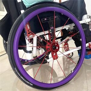 DEMCAY 22/24-Inch Rear Wheel Sports Wheelchair Cover, Wheelchair Push Rim Covers, 1 Pair Silicone Hand Push Cover, Wear-Resistant Improve Grip (Color : Purple, Size : 24inch) DEMCAY 22/24-Inch Rear Wheel Sports Wheelchair Cover, Wheelchair Push Rim Covers, 1 Pair Silicone Hand Push Cover, Wear-Resistant Improve Grip (Color : Purple, Size : 24inch)