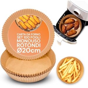 Avilia Pack of 50 Paper Oven for Air Fryer Air Fryer Baking Sheet Baking Paper Non-Stick Air-Fryer Baking Sheets (Round 20 cm) Avilia Pack of 50 Paper Oven for Air Fryer Air Fryer Baking Sheet Baking Paper Non-Stick Air-Fryer Baking Sheets (Round 20 cm)