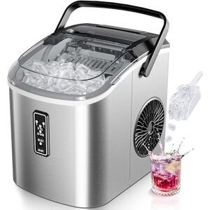 EUHOMY Ice Maker Machine, Self-Cleaning Ice Cube Maker, Produces 9 Cubes in 6 Minutes, 2 Ice Cube Sizes, 12 Kg/Day, Portable Ice Maker with Handle, Basket, and Scoop, Ice Machines for Home, Kitchen EUHOMY Ice Maker Machine, Self-Cleaning Ice Cube Maker, Produces 9 Cubes in 6 Minutes, 2 Ice Cube Sizes, 12 Kg/Day, Portable Ice Maker with Handle, Basket, and Scoop, Ice Machines for Home, Kitchen
