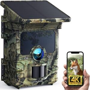 WOLFANG Wildlife Camera WiFi Bluetooth, 68MP 4K30fps Solar Trail Camera, 5200mAh Lithium Battery, 120° 20M Night Vision Motion Activated 0.1s Trigger Time Game Camera for Wildlife Monitoring WOLFANG Wildlife Camera WiFi Bluetooth, 68MP 4K30fps Solar Trail Camera, 5200mAh Lithium Battery, 120° 20M Night Vision Motion Activated 0.1s Trigger Time Game Camera for Wildlife Monitoring