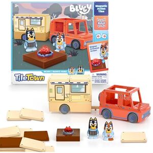 TILE TOWN Bluey Heeler Camper Magnetic Tile Set with Bluey and Bandit Figures, Magnetic Building Set, Interactive Construction Toy, Safe and Creative Magnet Tiles, Buildable Tile Sets for Kids 3+ TILE TOWN Bluey Heeler Camper Magnetic Tile Set with Bluey and Bandit Figures, Magnetic Building Set, Interactive Construction Toy, Safe and Creative Magnet Tiles, Buildable Tile Sets for Kids 3+