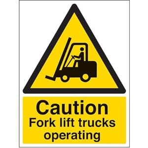 VSafety V Safety Caution fork lift trucks operating 600x800mm 3mm Aluminium Composite With Anti-Graffiti Coating Safety Sign VSafety V Safety Caution fork lift trucks operating 600x800mm 3mm Aluminium Composite With Anti-Graffiti Coating Safety Sign