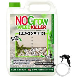 Pro-Kleen NOGrow Weed Killer 5L, See Results In Hours, Double Strength, Glyphosate Free, Kills Moss, Effective on Annual and Perrenial Weeds, Eco-Friendly, Organic, Children and Pet Safe Once Dry Pro-Kleen NOGrow Weed Killer 5L, See Results In Hours, Double Strength, Glyphosate Free, Kills Moss, Effective on Annual and Perrenial Weeds, Eco-Friendly, Organic, Children and Pet Safe Once Dry