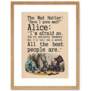 Wee Blue Coo Quote Carroll Book Alice Wonderland Mad Hatter Tea Party Framed Wall Art Print Wee Blue Coo Quote Carroll Book Alice Wonderland Mad Hatter Tea Party Framed Wall Art Print