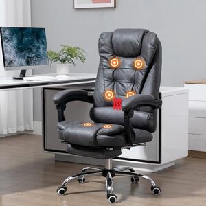 Vinsetto Office Chair with 6 Point Massage and Back Heat, Microfiber Desk Chair with Footrest Adjustable Height and Swivel Wheels, Back Reclining, Dark Blue Vinsetto Office Chair with 6 Point Massage and Back Heat, Microfiber Desk Chair with Footrest Adjustable Height and Swivel Wheels, Back Reclining, Dark Blue