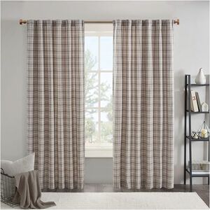 Madison Park Anaheim Cabin Plaid Curtain Window, Thermal Insulated Fleece Lining, Living Room Decor Light Blocking Drape for Bedroom, 1-Single Panel Pack, 50" x 84", Rod Pocket, Brown Madison Park Anaheim Cabin Plaid Curtain Window, Thermal Insulated Fleece Lining, Living Room Decor Light Blocking Drape for Bedroom, 1-Single Panel Pack, 50" x 84", Rod Pocket, Brown