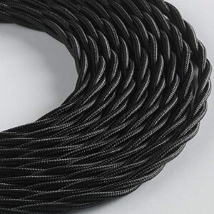 KLARTEXT LUMIÈRE Braided Textile Cable for Lighting, 3 x 0.75 mm, Black, 5 m. Attention: Earth Cable Included! Maximum Anti-Shock Safety! KLARTEXT LUMIÈRE Braided Textile Cable for Lighting, 3 x 0.75 mm, Black, 5 m. Attention: Earth Cable Included! Maximum Anti-Shock Safety!