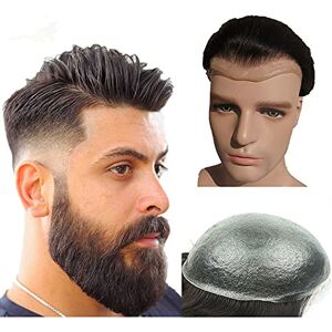 N.L.W. European Human Hair Pieces for Men PU Leather 10 x 8 Inch Thin 0.04 cm Skin Color #1B Black N.L.W. European Human Hair Pieces for Men PU Leather 10 x 8 Inch Thin 0.04 cm Skin Color #1B Black