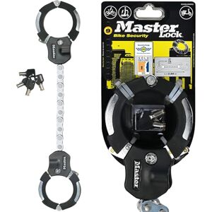 Master Lock Police Approved Bike Lock and E-Scooter Lock, Hardened Laminated Steel, 4 Keys, 550 x 76 x 27 mm, for e Bike Scooter Quad Master Lock Police Approved Bike Lock and E-Scooter Lock, Hardened Laminated Steel, 4 Keys, 550 x 76 x 27 mm, for e Bike Scooter Quad