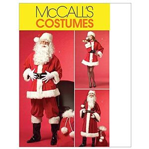 McCall's Patterns M5550 Size XM Small-Medium-Large Misses'/ Men's Santa Costumes and Bag, Pack of 1, White McCall's Patterns M5550 Size XM Small-Medium-Large Misses'/ Men's Santa Costumes and Bag, Pack of 1, White