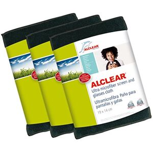 ALCLEAR 950003 a ultramicrofibra Cloth for Screens and Glasses, 19 x 14 cm, Anthracite 3 Pieces ALCLEAR 950003 a ultramicrofibra Cloth for Screens and Glasses, 19 x 14 cm, Anthracite 3 Pieces