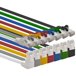 1aTTack.de 366154 Cat.6 network cable angle 90 degrees 1m 7 colors Cat6 patch cable (SFTP PIMF) 1000Mbit/s Rj 45 connector 7 x 1m meter 7 colors 1aTTack.de 366154 Cat.6 network cable angle 90 degrees 1m 7 colors Cat6 patch cable (SFTP PIMF) 1000Mbit/s Rj 45 connector 7 x 1m meter 7 colors