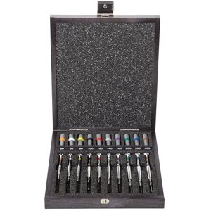 BERGEON 55-606 30009 Set of 9 Screwdrivers with 9 Tubes with Spare Blades in Wooden Box Watch Repair Kit, Multicolor, Modern BERGEON 55-606 30009 Set of 9 Screwdrivers with 9 Tubes with Spare Blades in Wooden Box Watch Repair Kit, Multicolor, Modern