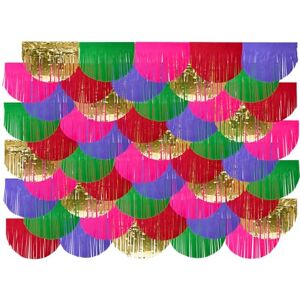 Folat 27592 Meerkleurig Fringe Backdrop 2 x 2 m for Weddings, Parties, Photo Booth and Festival Stage Decorations, Multicoloured Folat 27592 Meerkleurig Fringe Backdrop 2 x 2 m for Weddings, Parties, Photo Booth and Festival Stage Decorations, Multicoloured