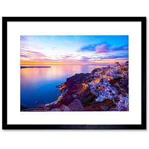 Wee Blue Coo Photo Landscape Seascape Santorini Greece Sunset Framed Print Picture F12X822 Wee Blue Coo Photo Landscape Seascape Santorini Greece Sunset Framed Print Picture F12X822
