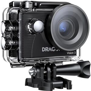 Dragon Vision 3 Action Camera 4K30FPS 20MP Waterproof Underwater Camera 170° Wide Angle WiFi Sports Cam with 2 Batteries, Remote Control and Mounting Accessories Kit Dragon Vision 3 Action Camera 4K30FPS 20MP Waterproof Underwater Camera 170° Wide Angle WiFi Sports Cam with 2 Batteries, Remote Control and Mounting Accessories Kit